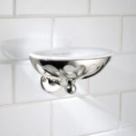 Lefroy Brooks - Classic cast brass soap holder with fine bone china dish