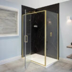 Merlyn Arysto Sleek - Hinge Door & Inline Panel with Optional Side Panel
